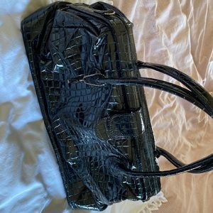 Jeannie Lottie black patent bag.